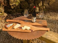Image 2 of Oak Wine Bottle Serving Board