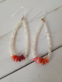Image 1 of All natural stones dangle earrings 