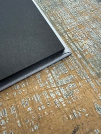 Image 3 of Metallic silver cloth photo album with black pages // one-off sample album