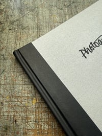 Image 6 of Metallic silver cloth photo album with black pages // one-off sample album
