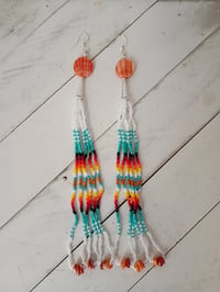 Image 1 of Dangles earrings with spiney oyster 