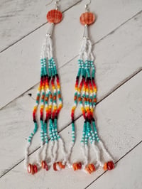 Image 2 of Dangles earrings with spiney oyster 