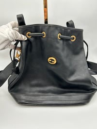Image 1 of Gucci Vintage Black Leather Bucket Bag
