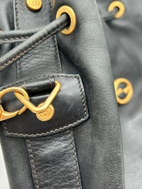 Image 17 of Gucci Vintage Black Leather Bucket Bag