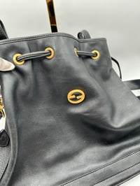 Image 2 of Gucci Vintage Black Leather Bucket Bag