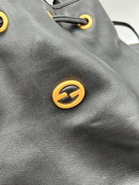 Image 3 of Gucci Vintage Black Leather Bucket Bag