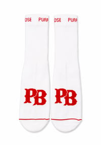 Image 1 of Two pair cushion white crew socks 