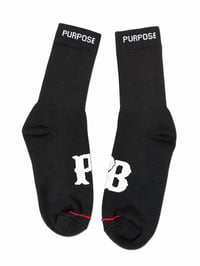 Image 2 of Two pair cushion black crew socks 