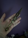 Dague de rituel tibétaine, dite Purbha, en bronze massif, début XXeme siècle
