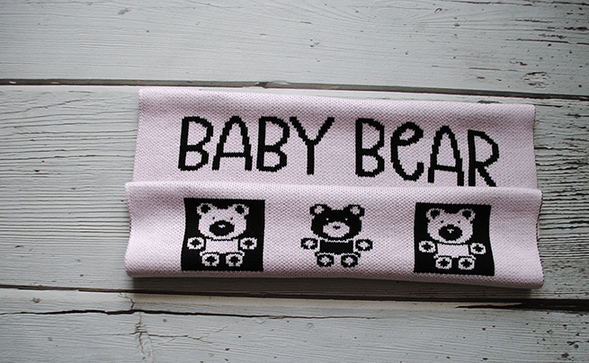 Image of Baby Bear Newborn Knit Baby Blanket
