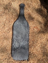 Image 3 of Oak wine bottle lime waxed Serving board