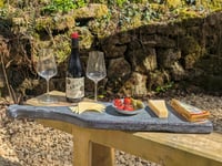 Image 2 of Oak wine bottle lime waxed Serving board