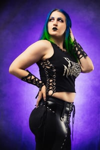 Image 5 of S/M Perfect nightmare Lace Up Crop Top
