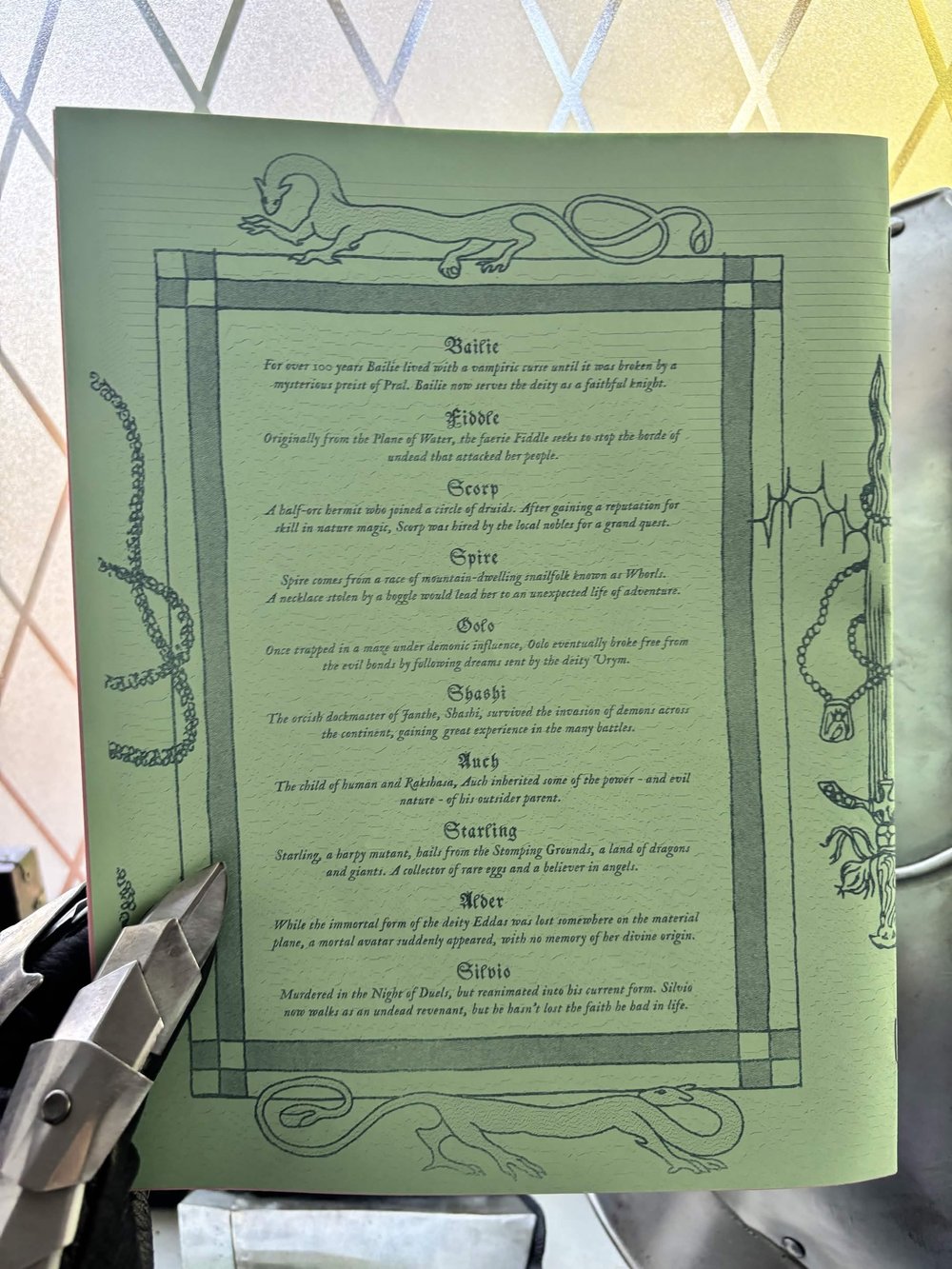 Image of Ten Heroes DnD character zine