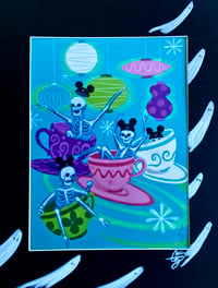 Teacup Terror  - Large Hand Decorated Print 