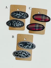 Image 1 of Goth/Punk Fabric Barrettes