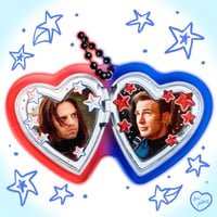Image 6 of heart locket acrylic keychains series 5