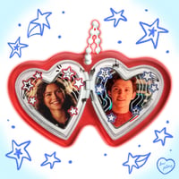 Image 4 of heart locket acrylic keychains series 5