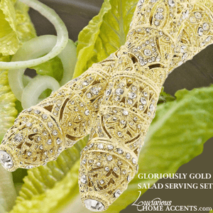 Image of Gloriously Gold Salad Serving Set