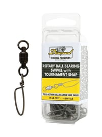 10pk.-300# Diamond Rotary Ball Bearing Snap Swivel