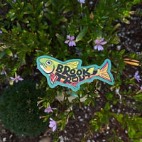 Image 3 of Funky Fish Brook Trout Sticker