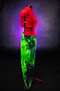 Image 3 of Size 22 Radioactive Green Wide Leg Tie Dye Jeans