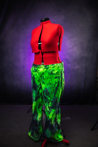 Image 5 of Size 22 Radioactive Green Wide Leg Tie Dye Jeans