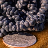 Image 3 of Etched Black Farfalle Beads, Czech Glass Butterfly Beads, 3x6mm Textured Spacer Beads