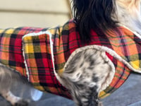 Image 3 of Red Plaid Chest Cover coat