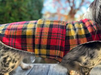 Image 1 of Red Plaid Strap Coat