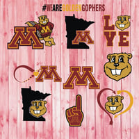 Image 3 of Minnesota Golden Gophers Set Design SVG Files, Cricut, Silhouette Studio, Digital Cut Files