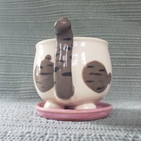 Image 3 of Mini Planter Brown Tabby Spot