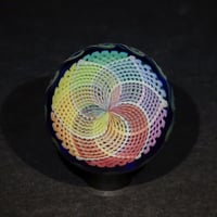 Image 1 of Pastel Rainbow Reticello Pinwheel Marble