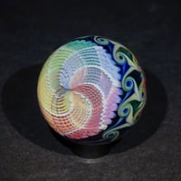 Image 2 of Pastel Rainbow Reticello Pinwheel Marble