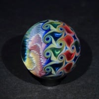 Image 3 of Pastel Rainbow Reticello Pinwheel Marble