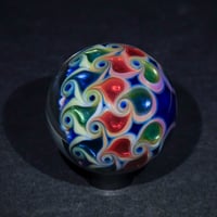 Image 4 of Pastel Rainbow Reticello Pinwheel Marble