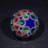 Image 5 of Pastel Rainbow Reticello Pinwheel Marble