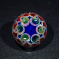 Image 6 of Pastel Rainbow Reticello Pinwheel Marble