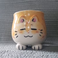 Image 1 of Sleepy Kitty Mug Orange Tabby