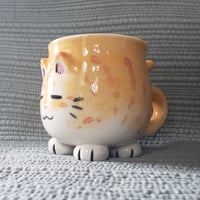 Image 2 of Sleepy Kitty Mug Orange Tabby