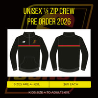 Unisex 1/4 Zip Crew Jumper