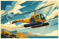 Image 3 of Elicottero AB-47J della Guardia di Finanza stampa fine art
