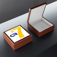 Image 3 of Jewelry Box - Yellow '7' Goat Crest Design Decorative Storage
