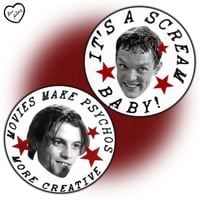 Billy & Stu Quote Button Badges 