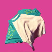 FV emblem armor crop top - GREEN & WHITE