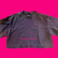 PINK MAGIC gray crop top 