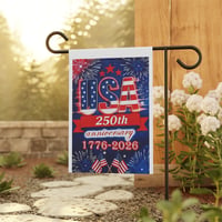 Image 2 of USA 250th Anniversary Garden Flag – 1776–2026 Patriotic House Banner