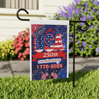 Image 1 of USA 250th Anniversary Garden Flag – 1776–2026 Patriotic House Banner