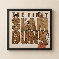 Slam Dunk Anime Wood Burning Art | Shohoku Manga Pyrography Wall Decor