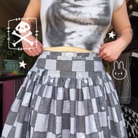 Image 1 of Grey Check Midi Ruffled Skirt (UK10)